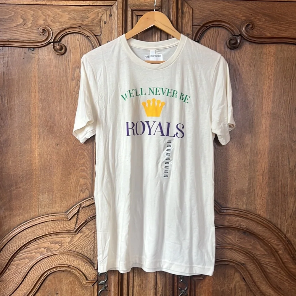 Mardi Gras We’ll Never Be Royals Nola Shirt Fat Tuesday T-Shirt Unisex - Picture 3 of 9